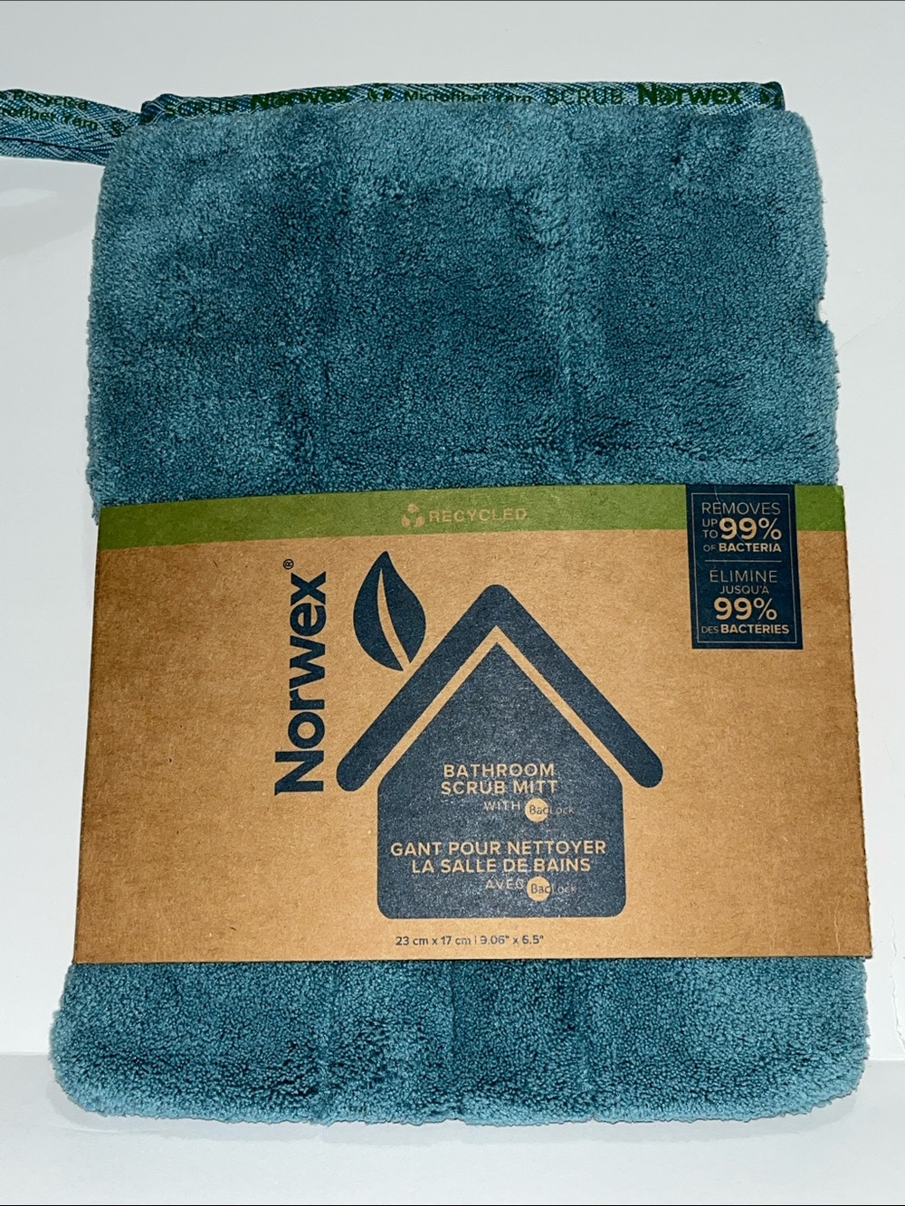 Norwex Teal Bathroom Scrub Mitt New